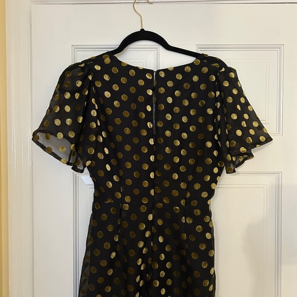 Anthropologie ASTR The Label Metallic Polka Dot Jumpsuit - Size Small - Picture 8 of 9